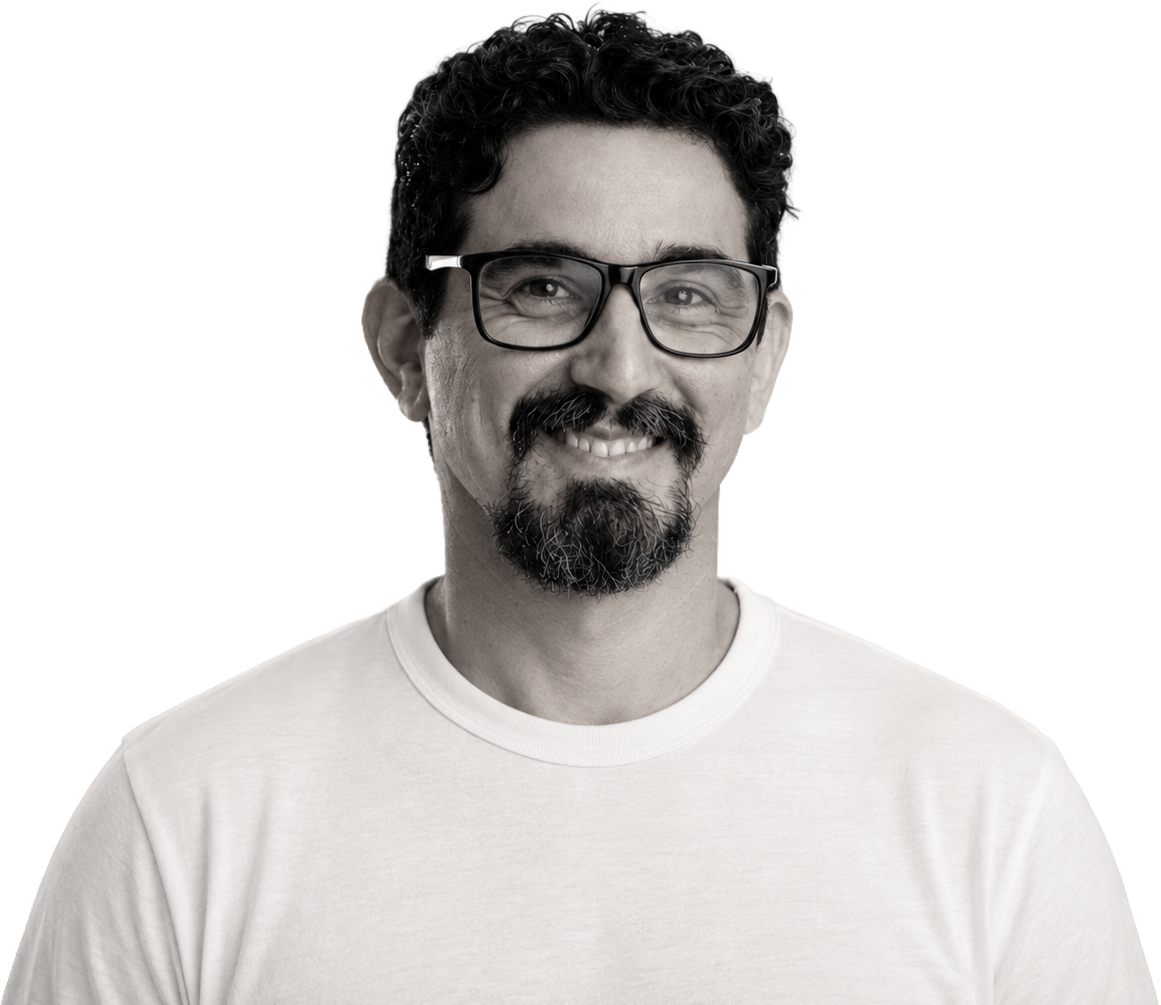 Retrato de Jorge Buffa tramado en tipografía