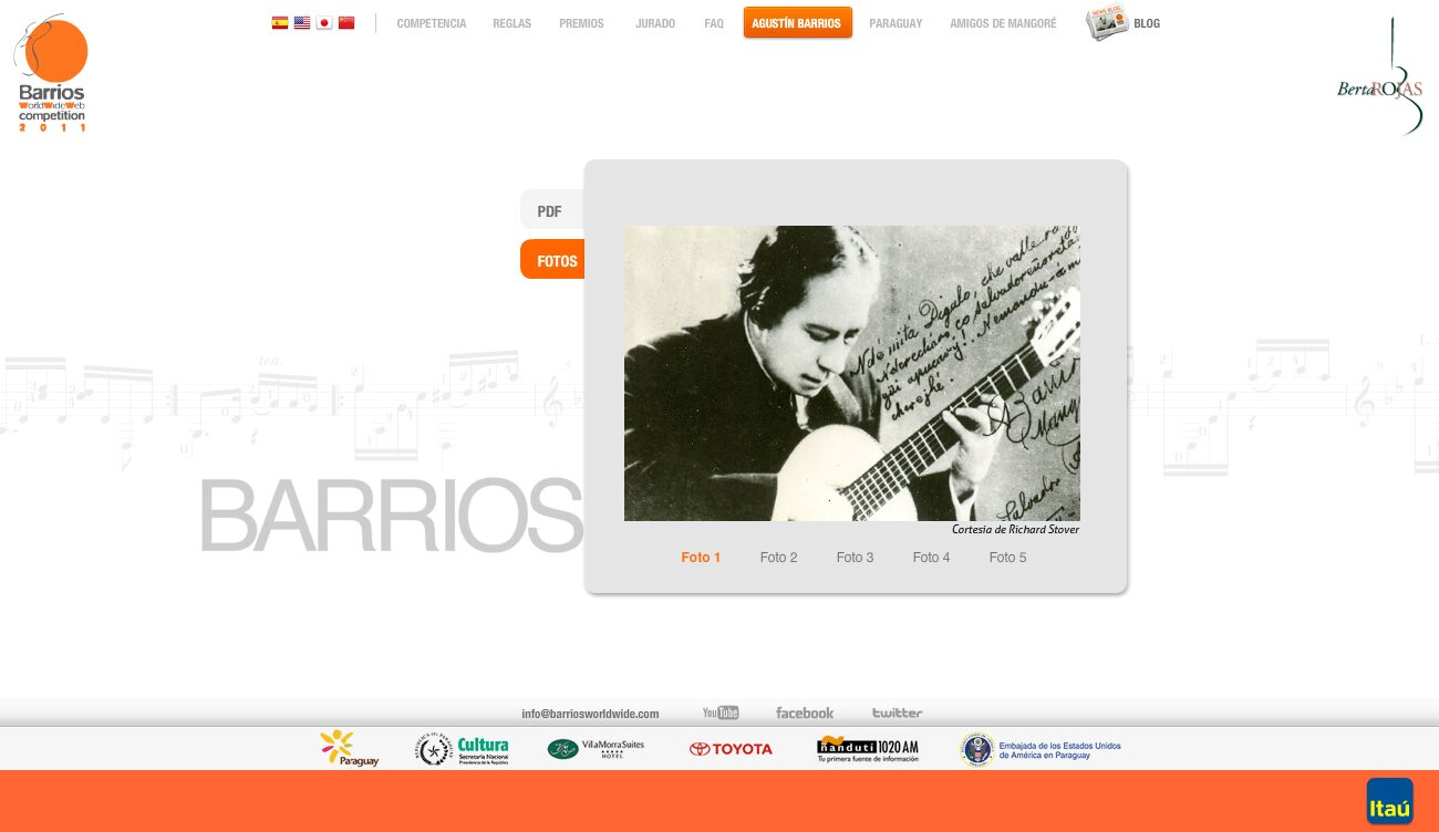 Agustín Barrios: archive photographs courtesy of Richard Stover, and a downloadable PDF — Barrios WorldWideWeb Competition 2011