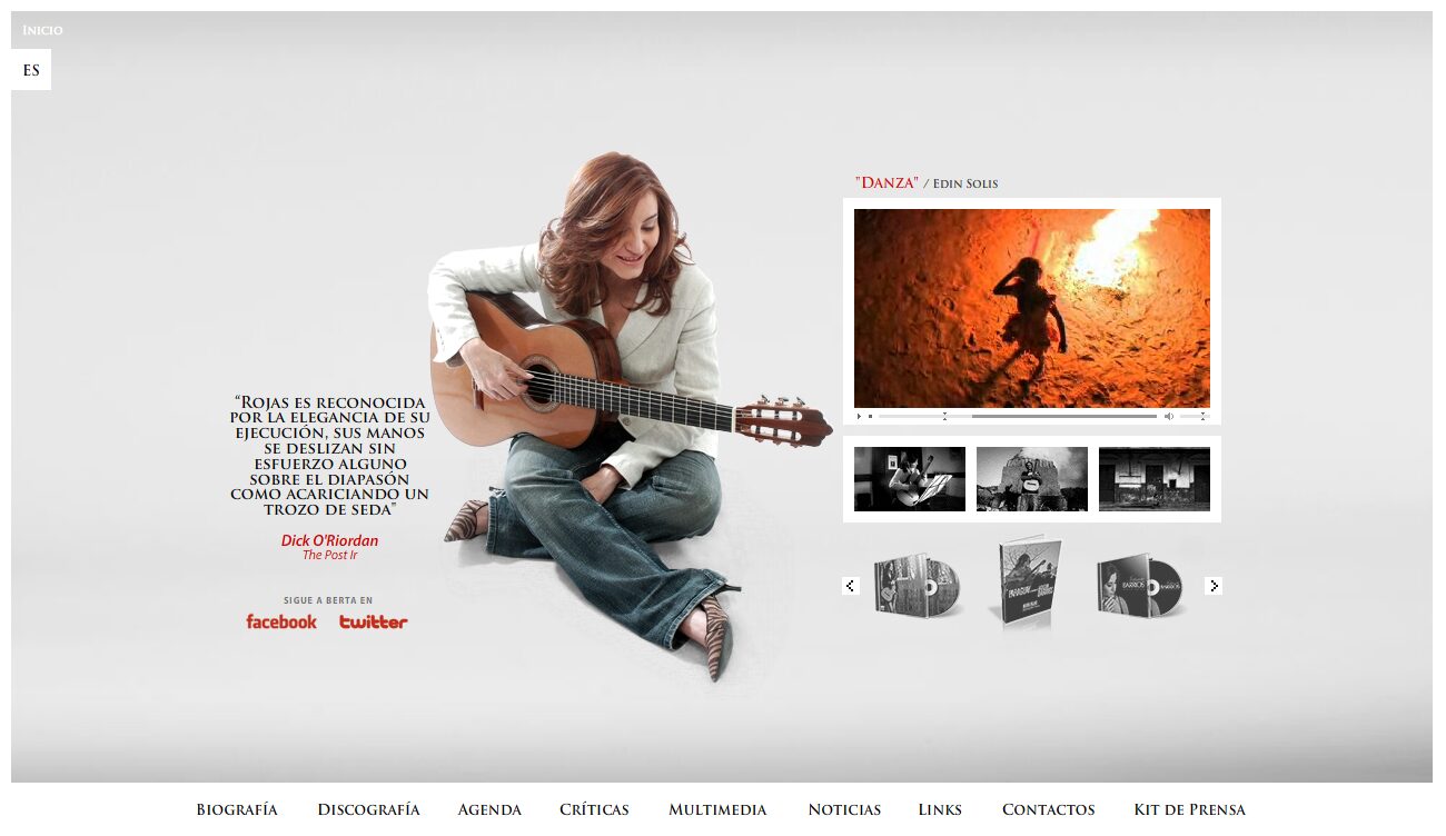 Homepage of the Berta Rojas 2010 website