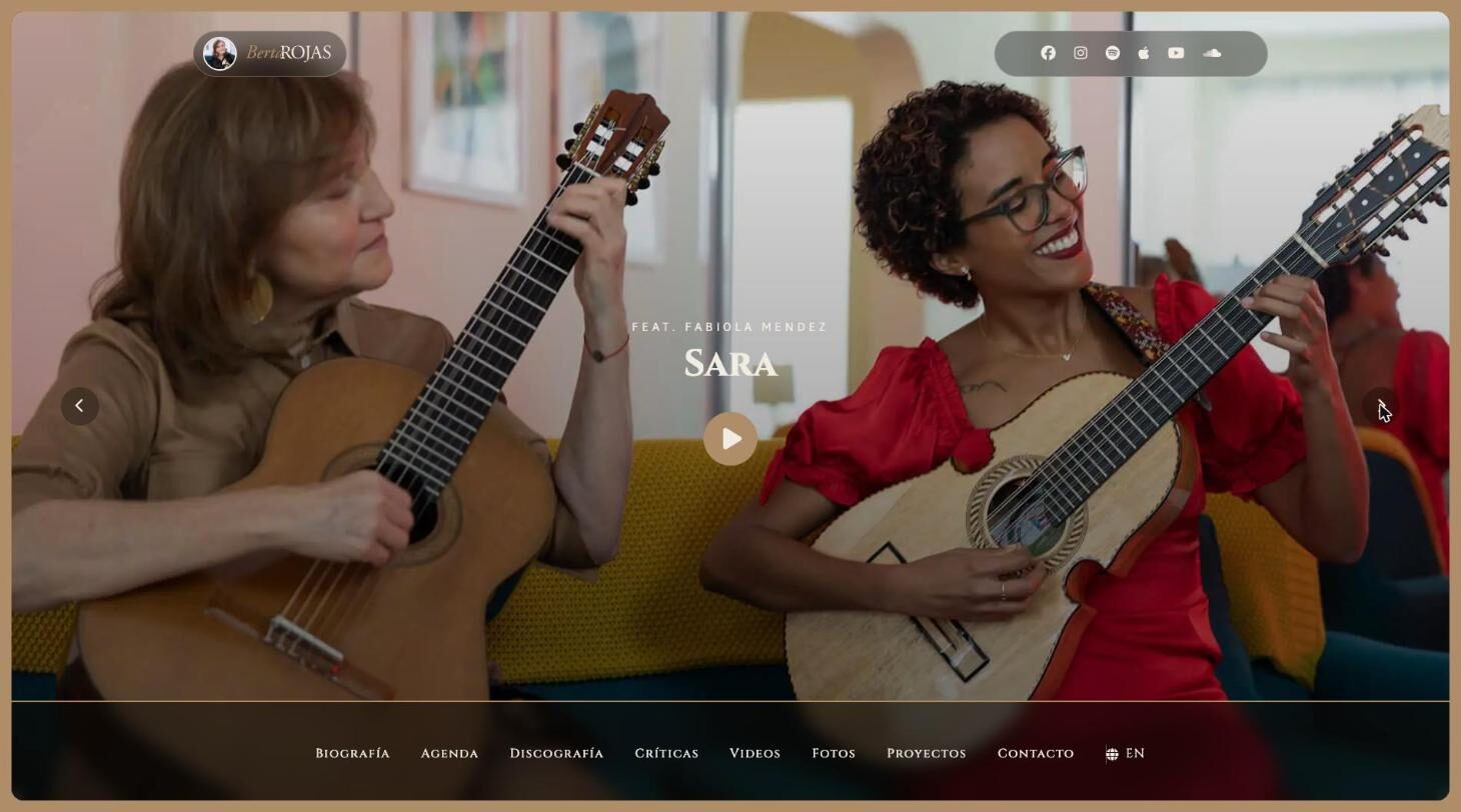 Home: third slide, 'Sara' feat. Fabiola Mendez — Berta Rojas