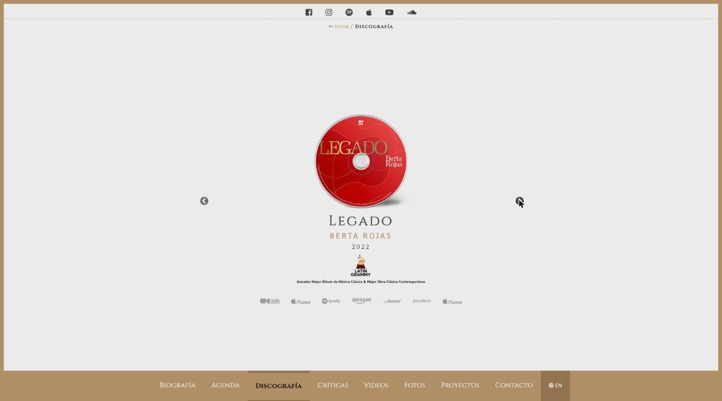 Discography: 'Legado' (2022), the Latin Grammy-winning album — Berta Rojas