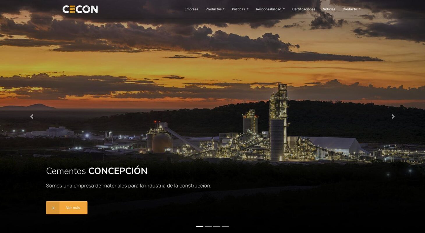 Homepage of the CECON website
