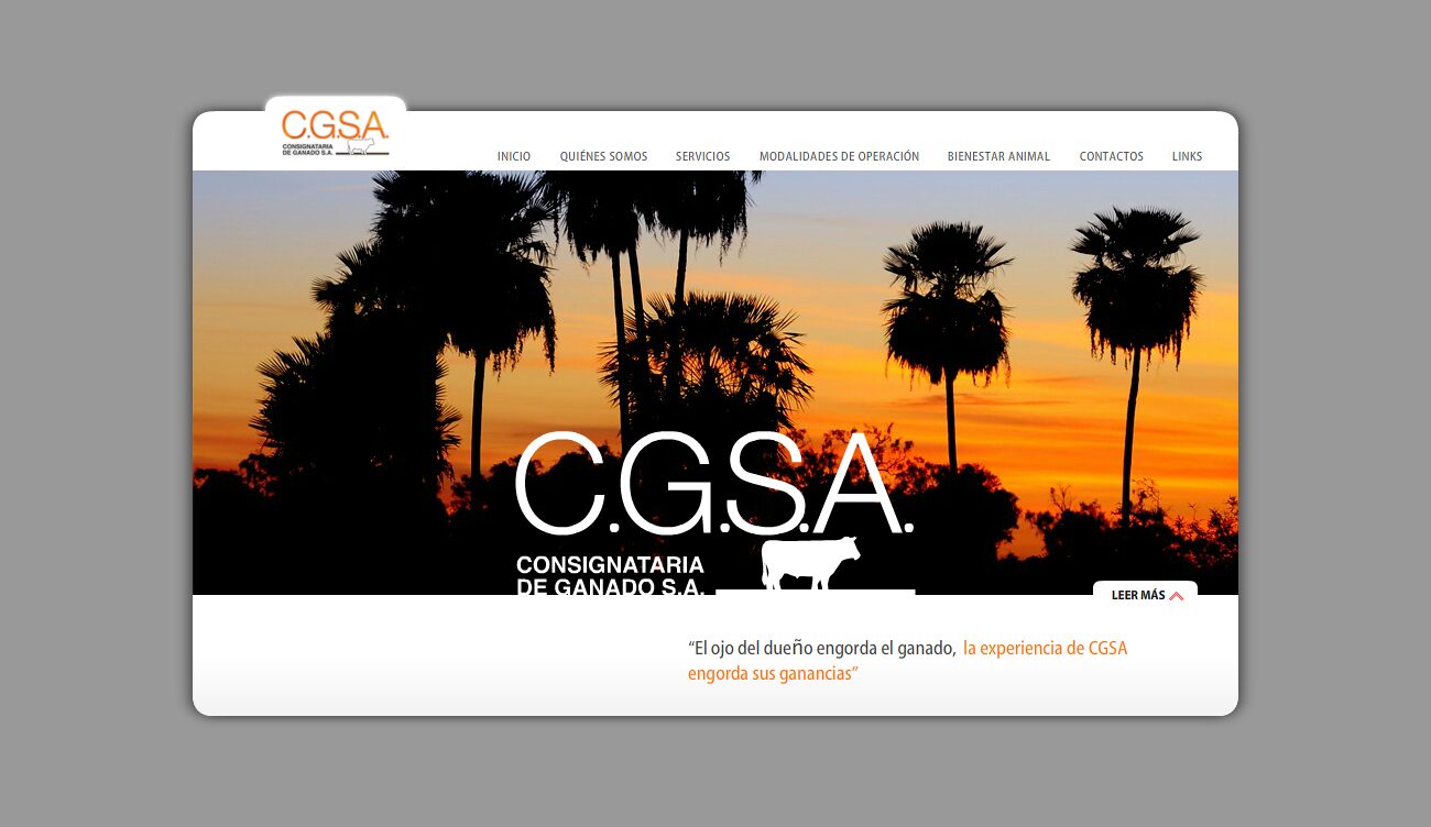 Homepage of the CGSA website
