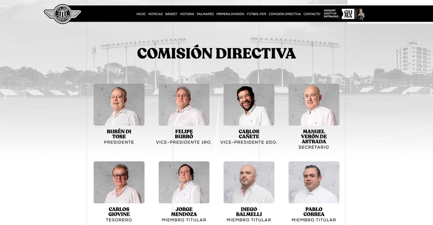 Board: studio portraits of the eleven members — Club Libertad