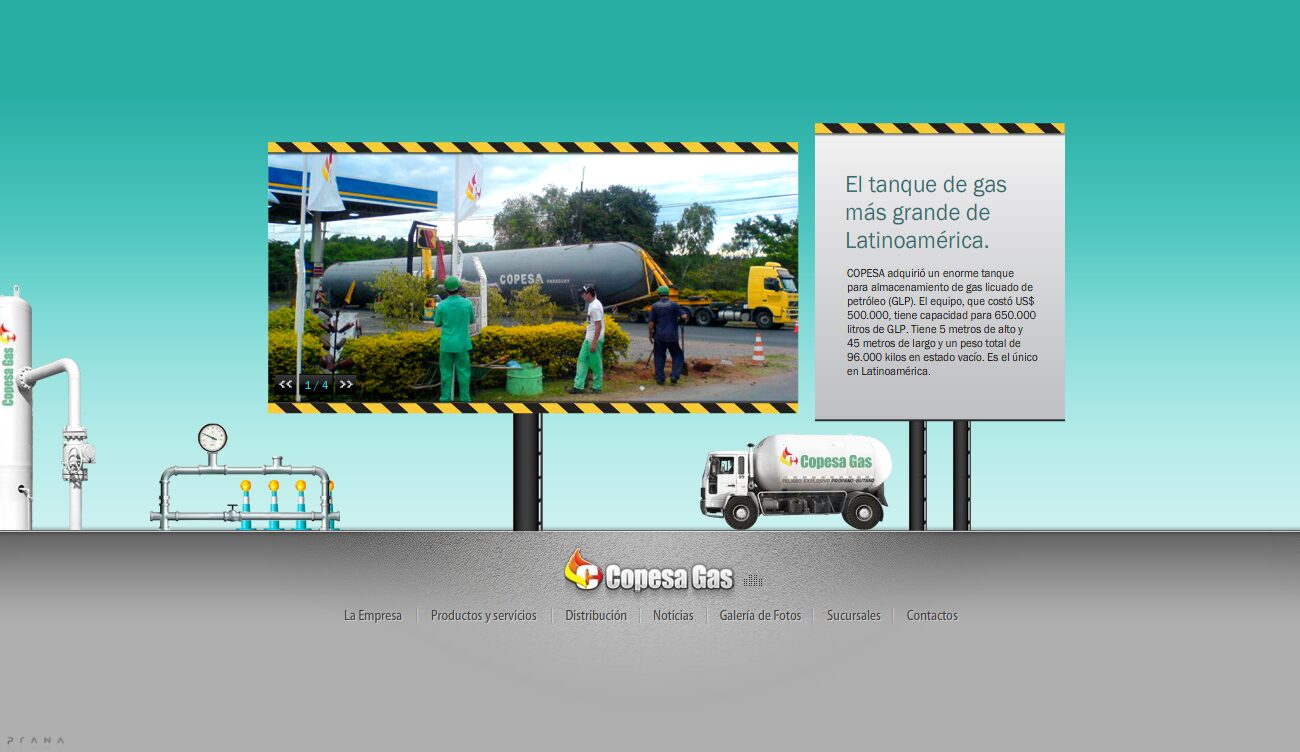 An inside section — Copesa Gas