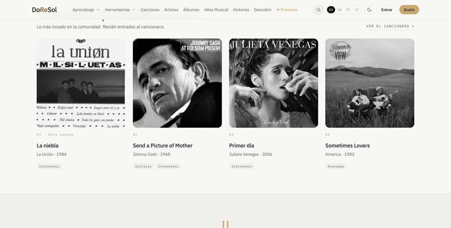 Home: songs playing this week — DoReSol