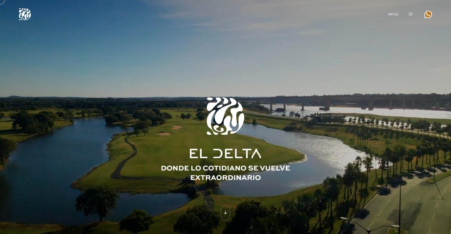 Homepage of the El Delta website