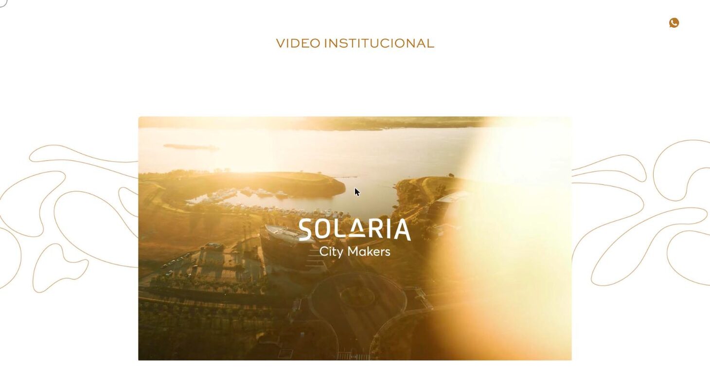 Home: corporate film (1:48), closing with Solaria · City Makers — El Delta