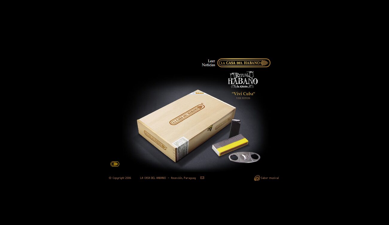 Homepage of the La Casa del Habano website