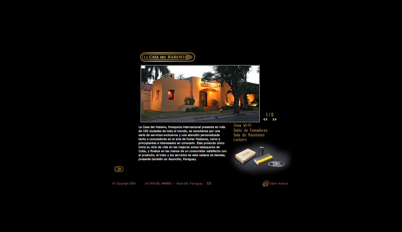 The place: the Asunción venue, with Wi-Fi area, smoking lounge, meeting room and lockers — La Casa del Habano