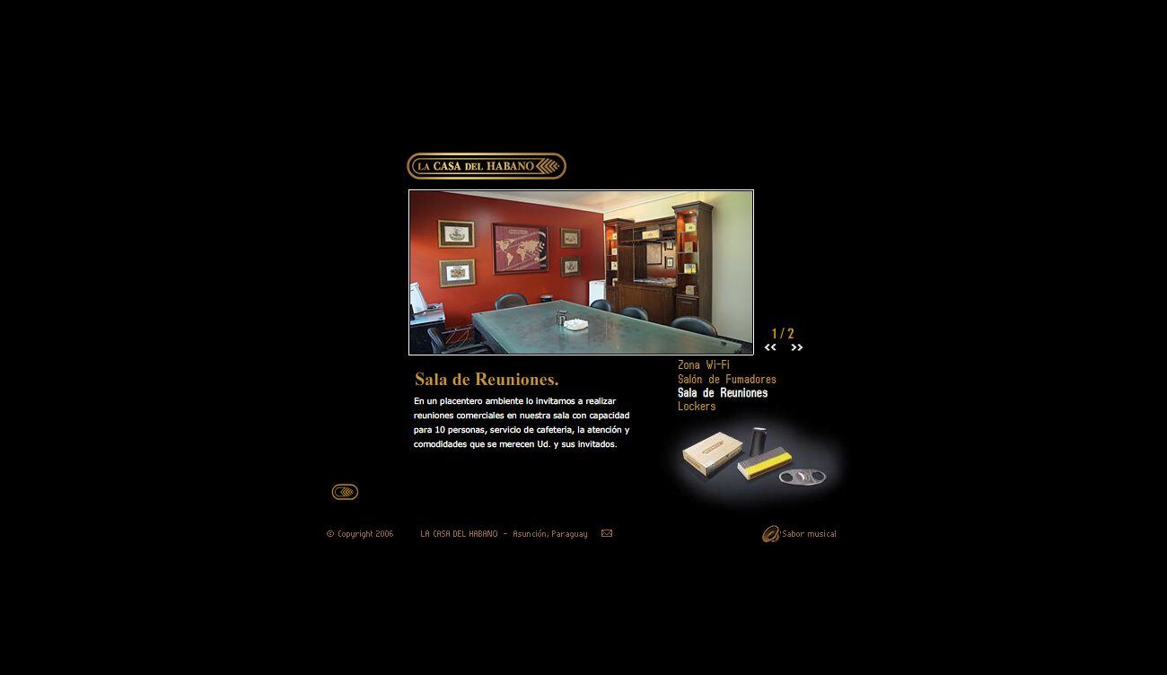 The place: the meeting room for ten people — La Casa del Habano