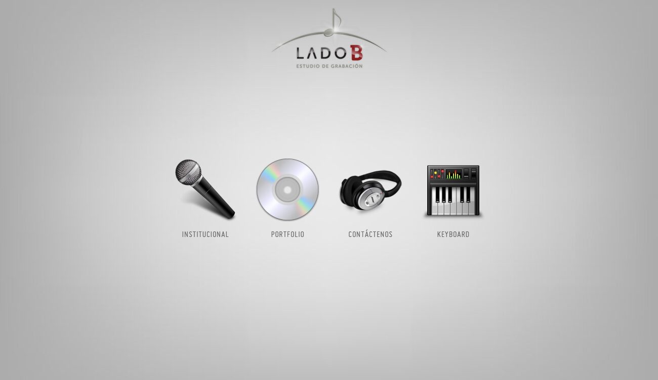 Homepage of the Lado B website