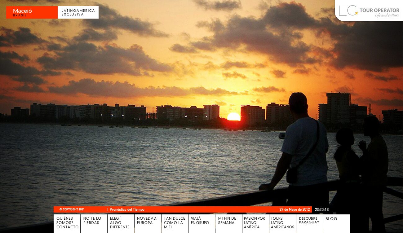 Homepage of the LC Tour Operator website