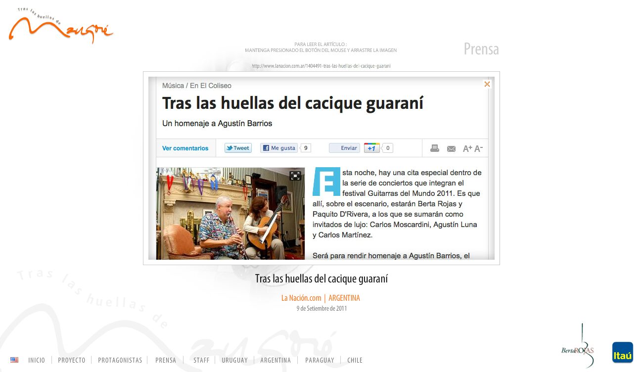 Press: coverage from the four countries — Tras las Huellas de Mangoré