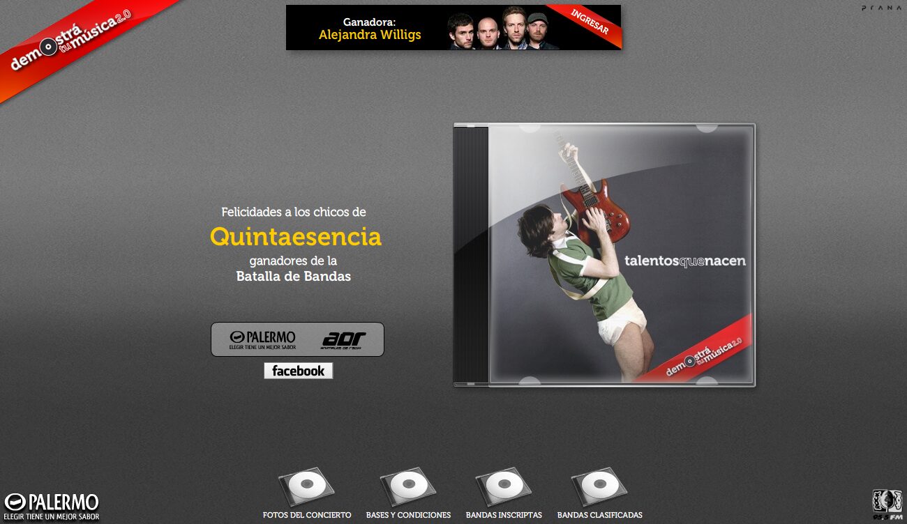 'Demostrá tu música 2.0': Quintaesencia, winners of the battle of the bands — Palermo