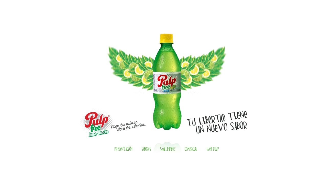 Homepage of the Pulp Free Lima-Limón website