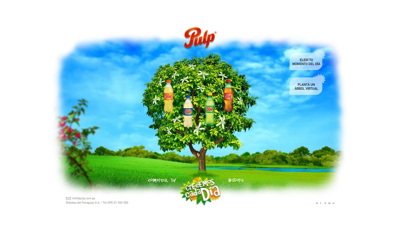 Homepage of the Pulp website