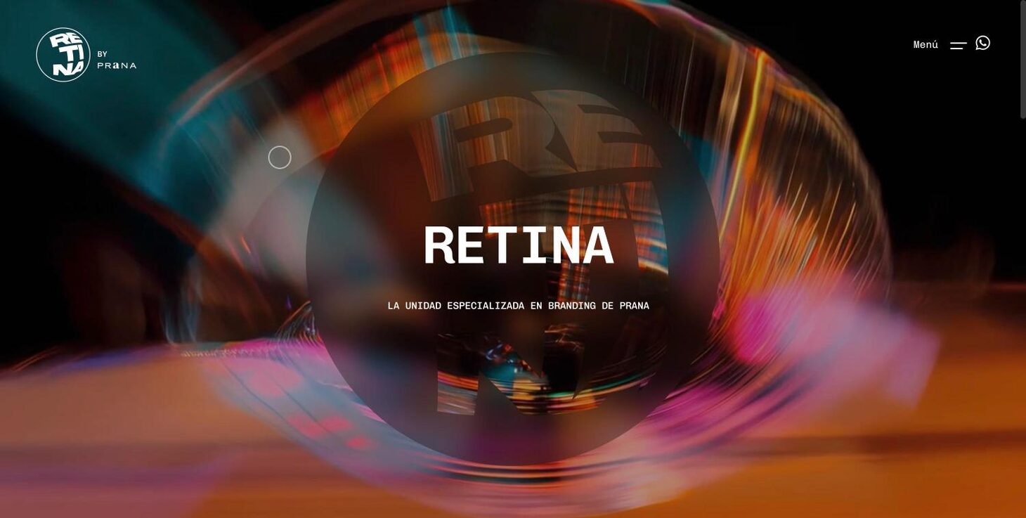 Homepage of the Retina by PRANA website