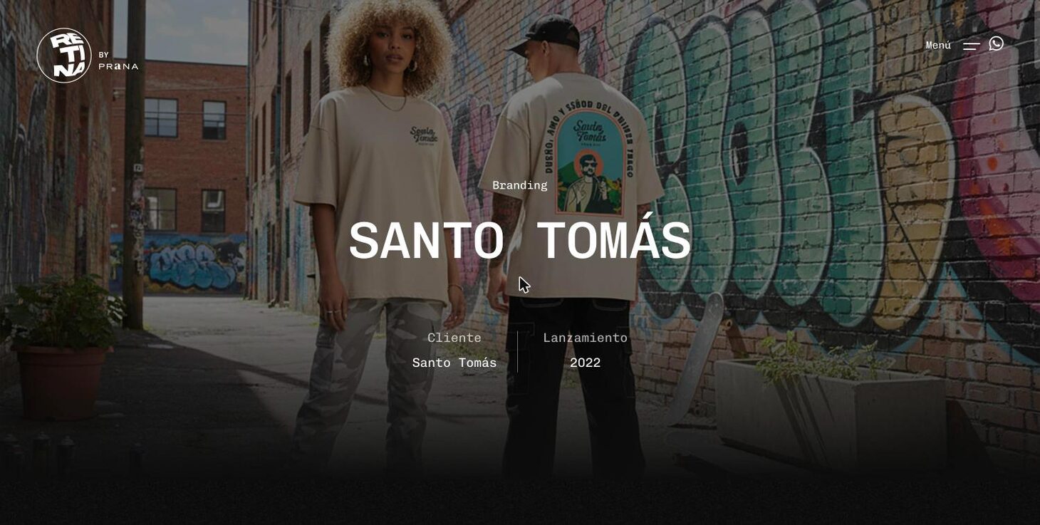 Santo Tomás case: cover with client and launch year — Retina by PRANA