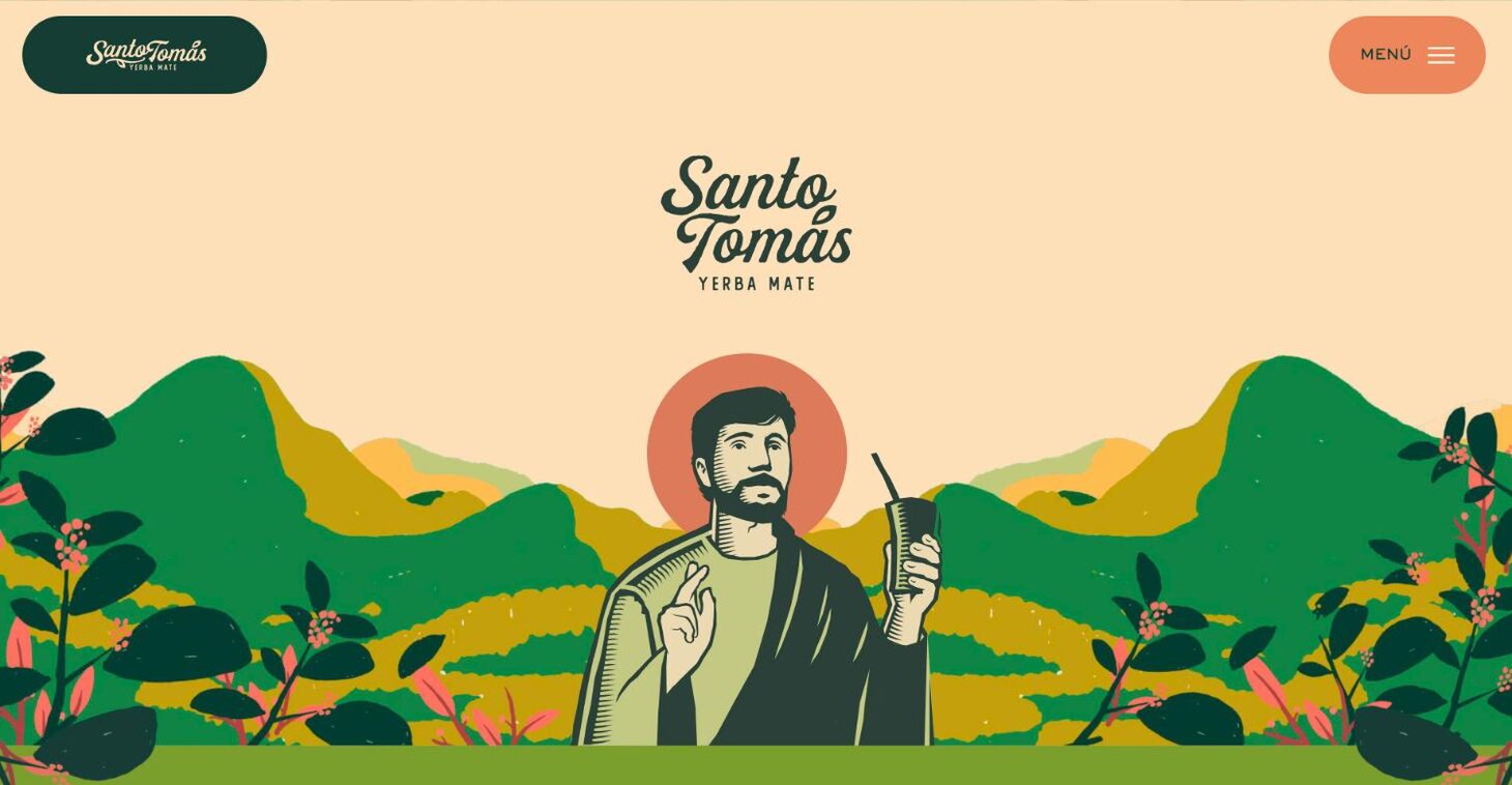 Homepage of the Santo Tomás Yerba Mate website