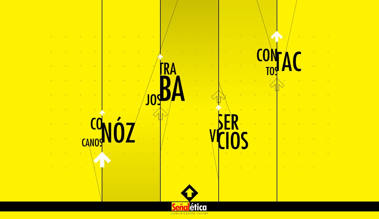 Homepage of the Señalética website